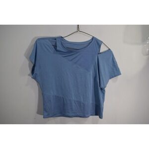Lululemon Asymmetrical Cropped Top Athleisure Activewear WOMENS L Blue